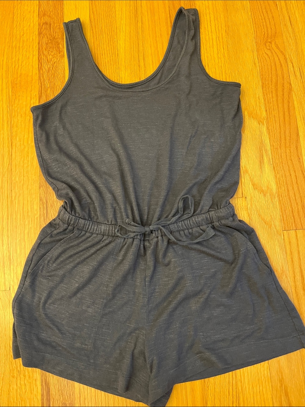 Loft Lou & Grey Charcoal Sleeveless Romper - Comfortable Casual One-Piece